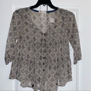 Sheer Patterned Top